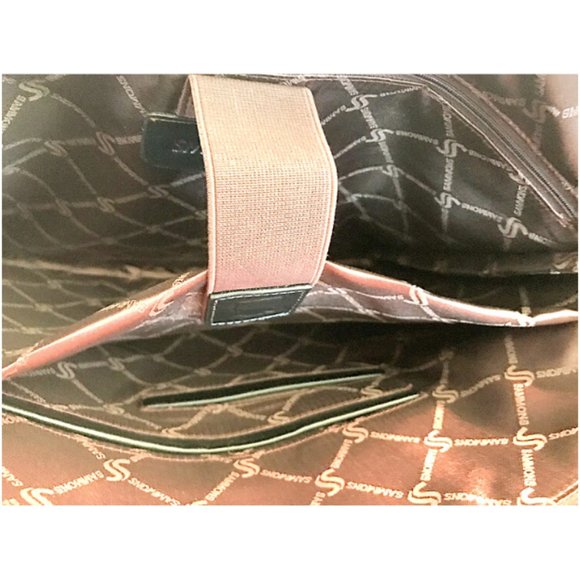 Sammons Medici Slim Black Leather Laptop Briefcase - Picture 8 of 8